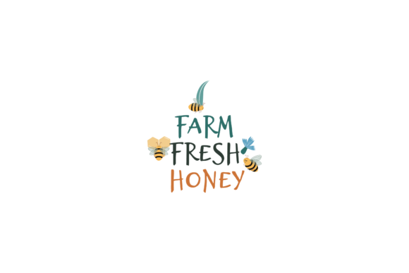 Bee Animals Farm Fresh Honey Svg Letters: A Creative Asset for Designers
