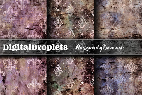 Burgundy Damask | FREEBIE: Rich Textures for Your Projects