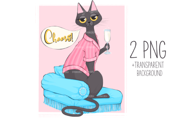 Charming Cat with Milk Clipart for Your Creative Projects