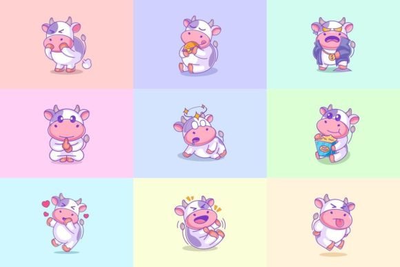 Charming Cow Graphics: A Vector Collection for Modern Creators