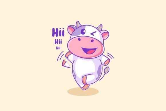Cow Smiling and Waving: The Friendly Font for Modern Brands