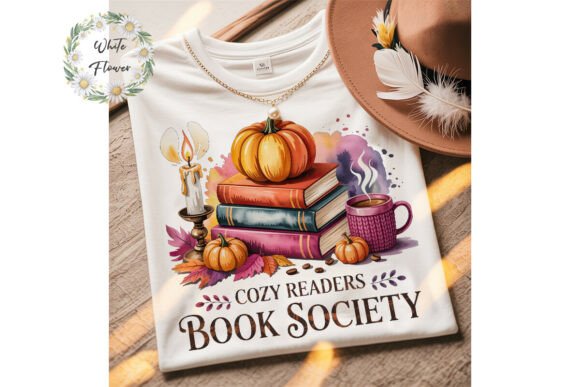 Cozy Book Lovers Autumn PNG Clipart for Your Projects