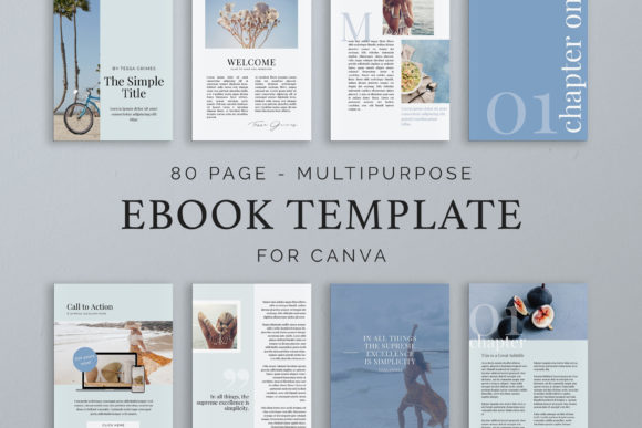 Crafting Professional Ebooks with the Blue EBook Template for Canva