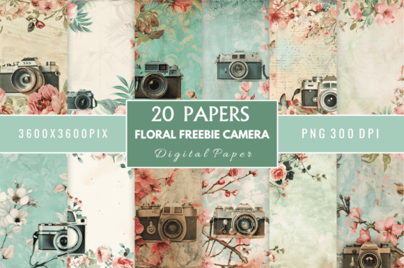 Floral Freebie Camera Digital Paper: A Designer's Secret Weapon