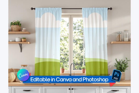 Styling Your Brand with the Kitchen Window Curtain Mockup