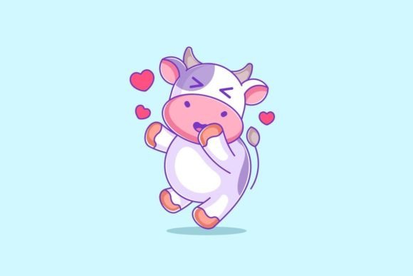 Why This Charming Cow in Love Cartoon Font Captures Hearts Instantly
