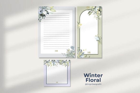 Winter Floral Notepad Bundle: Your Canvas for Seasonal Creativity